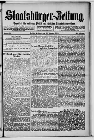 Staatsbürger-Zeitung vom 26.01.1912