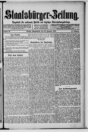 Staatsbürger-Zeitung vom 27.01.1912