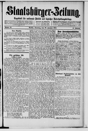 Staatsbürger-Zeitung on Jan 28, 1912