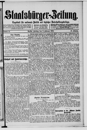 Staatsbürger-Zeitung on Feb 2, 1912