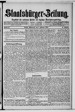 Staatsbürger-Zeitung on Feb 7, 1912
