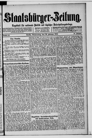 Staatsbürger-Zeitung on Feb 22, 1912
