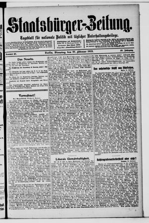 Staatsbürger-Zeitung on Feb 27, 1912