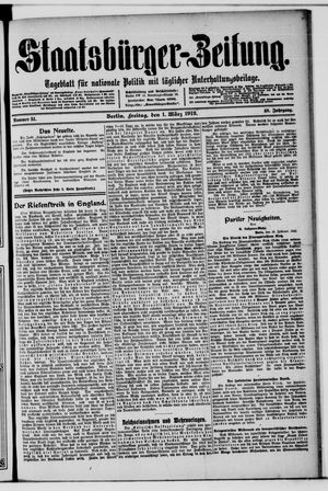 Staatsbürger-Zeitung on Mar 1, 1912