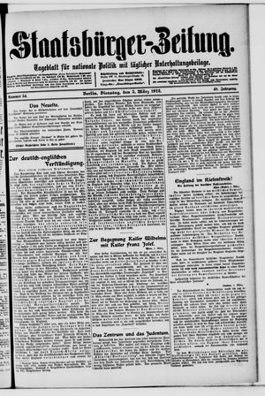 Staatsbürger-Zeitung on Mar 5, 1912