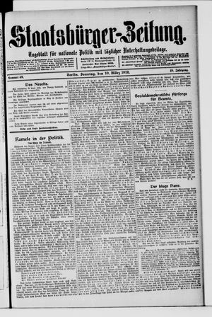 Staatsbürger-Zeitung on Mar 10, 1912