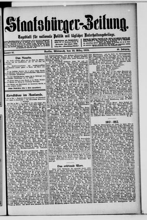 Staatsbürger-Zeitung vom 13.03.1912