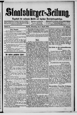 Staatsbürger-Zeitung on Apr 2, 1912