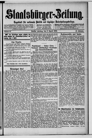 Staatsbürger-Zeitung on Apr 5, 1912