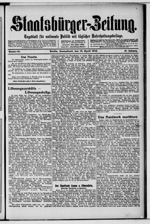 Staatsbürger-Zeitung vom 13.04.1912