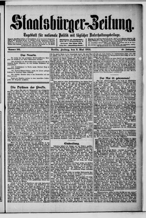 Staatsbürger-Zeitung vom 03.05.1912