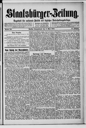 Staatsbürger-Zeitung vom 04.05.1912
