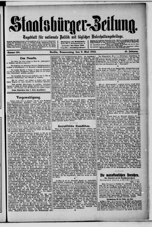 Staatsbürger-Zeitung vom 09.05.1912