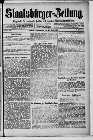 Staatsbürger-Zeitung vom 11.05.1912