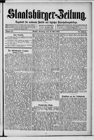 Staatsbürger-Zeitung vom 12.05.1912