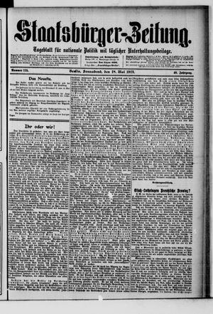 Staatsbürger-Zeitung vom 18.05.1912