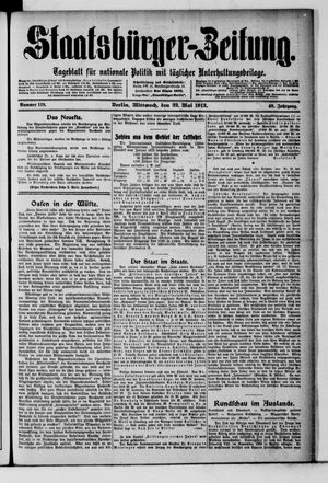 Staatsbürger-Zeitung vom 22.05.1912