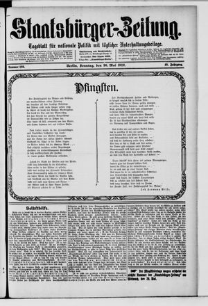 Staatsbürger-Zeitung on May 26, 1912