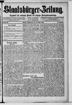 Staatsbürger-Zeitung vom 29.05.1912