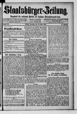 Staatsbürger-Zeitung vom 31.05.1912
