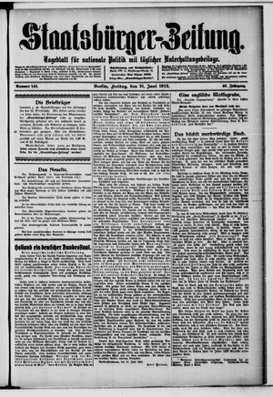 Staatsbürger-Zeitung on Jun 21, 1912