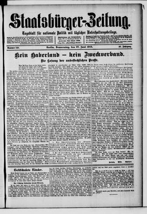 Staatsbürger-Zeitung vom 27.06.1912