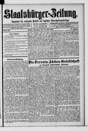 Staatsbürger-Zeitung vom 14.07.1912