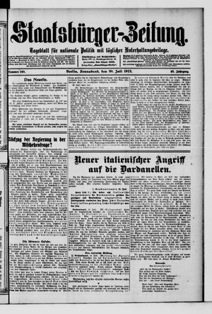 Staatsbürger-Zeitung on Jul 20, 1912