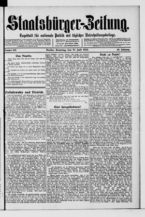 Staatsbürger-Zeitung on Jul 21, 1912