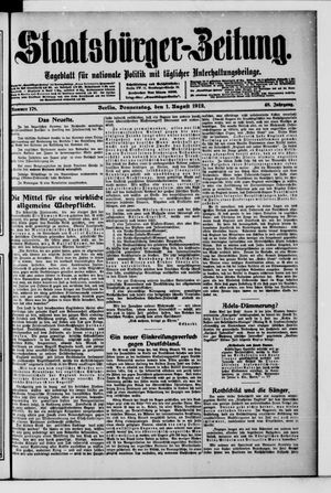 Staatsbürger-Zeitung vom 01.08.1912
