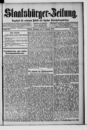 Staatsbürger-Zeitung vom 11.08.1912
