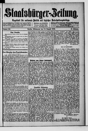 Staatsbürger-Zeitung vom 14.08.1912
