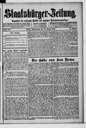 Staatsbürger-Zeitung vom 15.08.1912