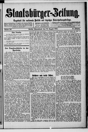 Staatsbürger-Zeitung on Aug 24, 1912