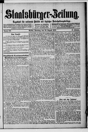 Staatsbürger-Zeitung vom 25.08.1912