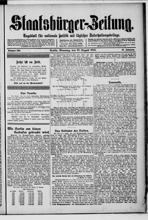 Staatsbürger-Zeitung vom 27.08.1912