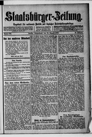 Staatsbürger-Zeitung vom 31.08.1912