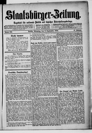 Staatsbürger-Zeitung vom 03.09.1912