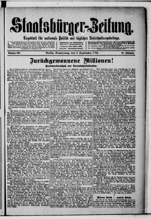 Staatsbürger-Zeitung vom 05.09.1912