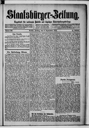 Staatsbürger-Zeitung vom 06.09.1912