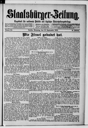 Staatsbürger-Zeitung vom 10.09.1912