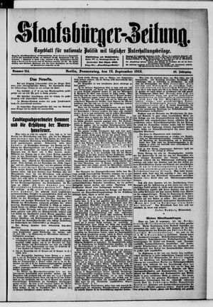 Staatsbürger-Zeitung vom 12.09.1912