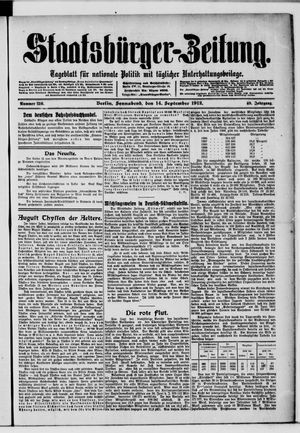 Staatsbürger-Zeitung vom 14.09.1912