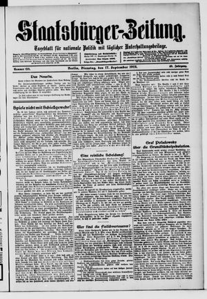 Staatsbürger-Zeitung vom 17.09.1912