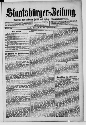 Staatsbürger-Zeitung vom 18.09.1912