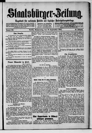 Staatsbürger-Zeitung vom 19.09.1912