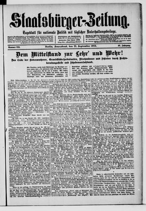 Staatsbürger-Zeitung vom 21.09.1912
