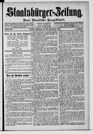 Staatsbürger-Zeitung vom 29.09.1912