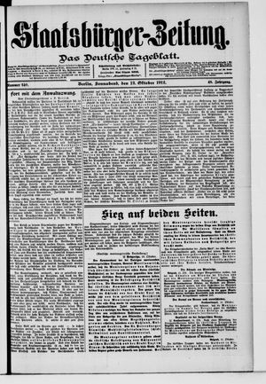 Staatsbürger-Zeitung on Oct 12, 1912