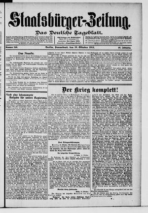 Staatsbürger-Zeitung vom 19.10.1912
